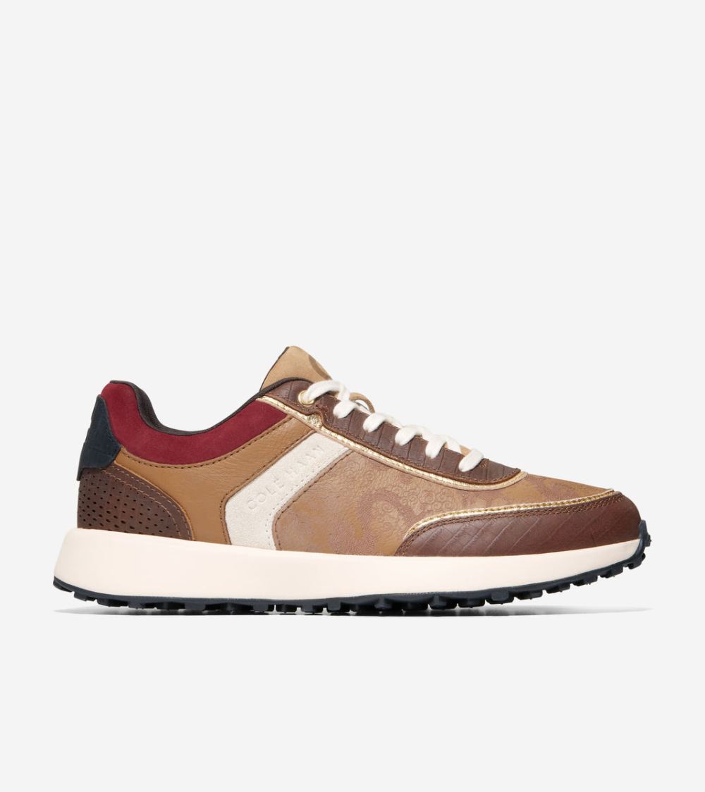 Cole Haan Free Shipping Women's GrandPro Wellesley Runner Sneakers - Golden Toffee-Whitecap Gray