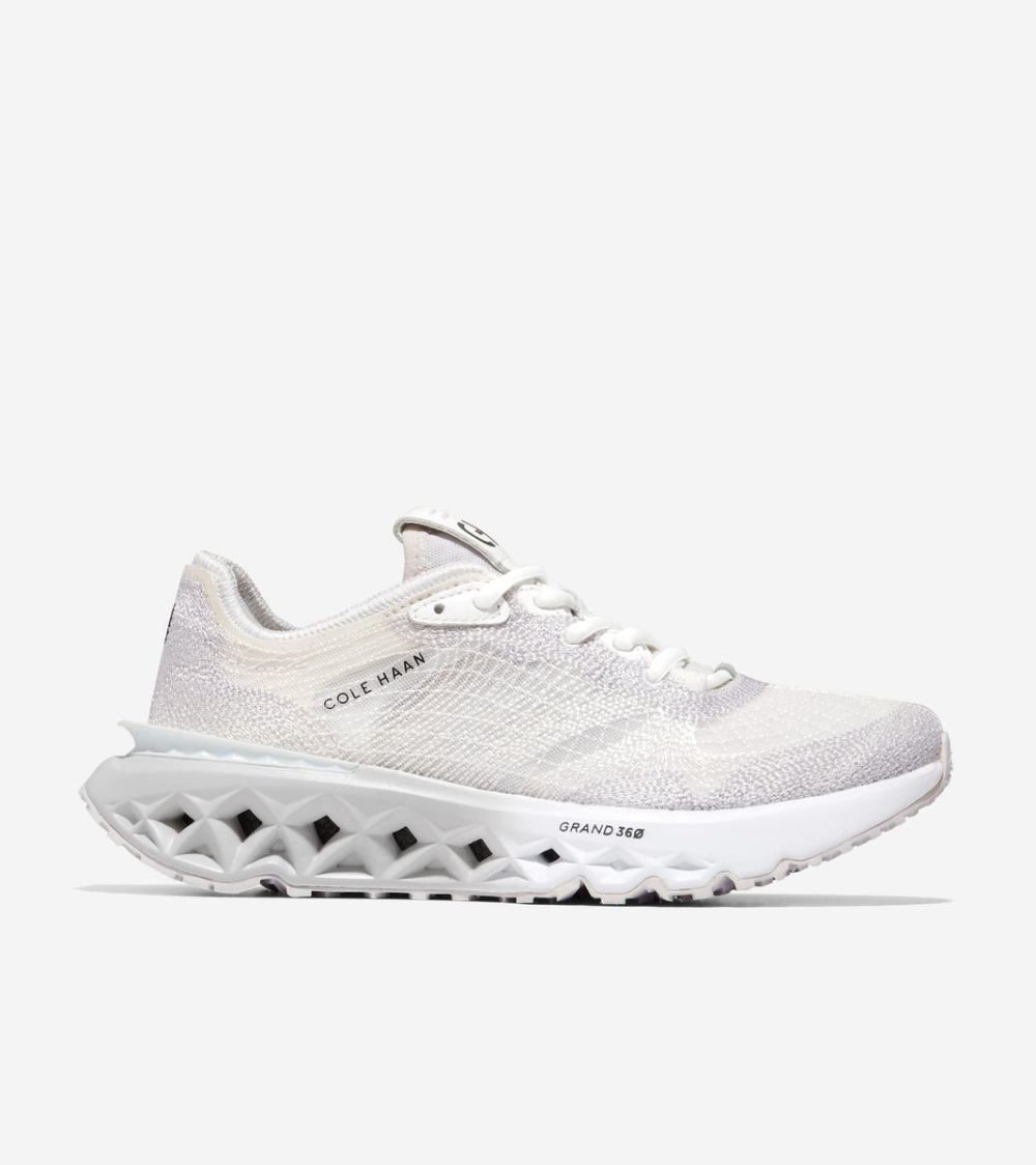 Cole Haan Free Shipping Women's 5.ZEROGRAND Embrostitch Running Shoe - Optic White-Micro Chip