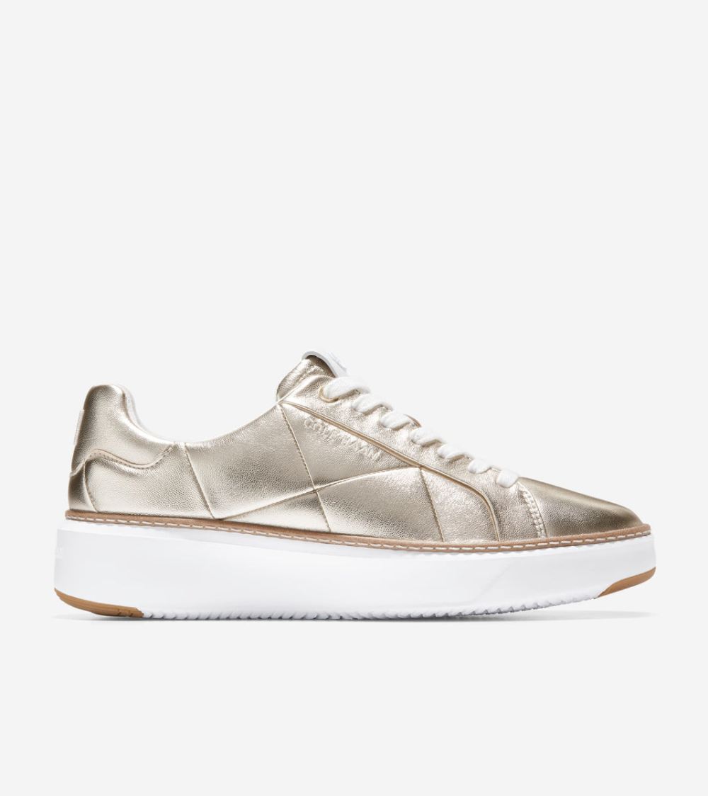 Cole Haan Free Shipping Women's GrandPro Topspin Sneakers - Gold