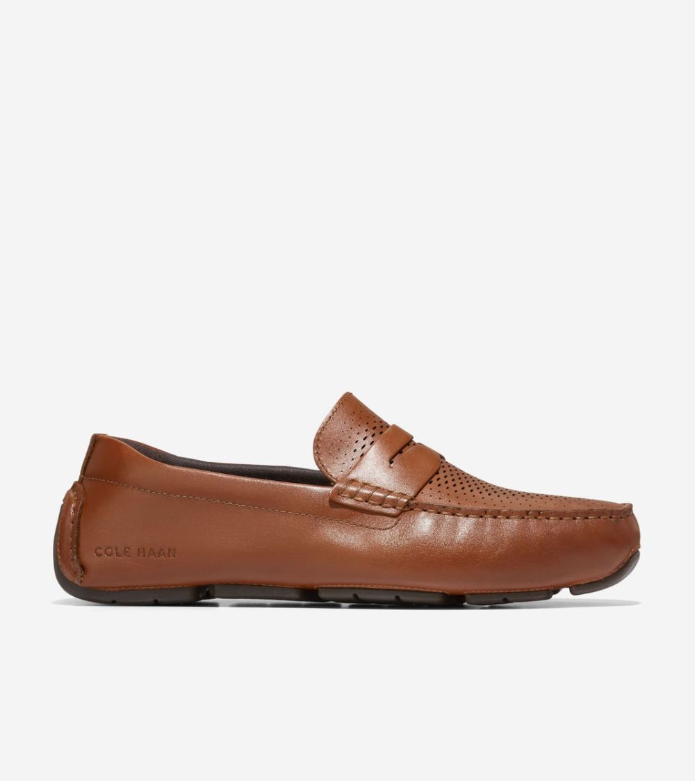 Cole Haan Free Shipping Men's Laser Penny Loafer - British Tan-Java