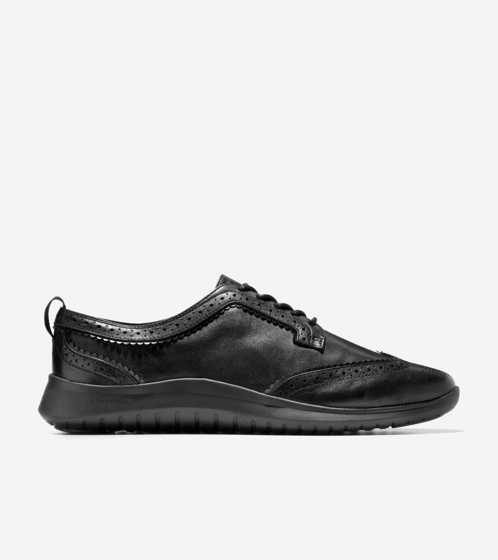 Cole Haan Free Shipping Women's ZEROGRAND Meritt WIngtip Oxfords - Black