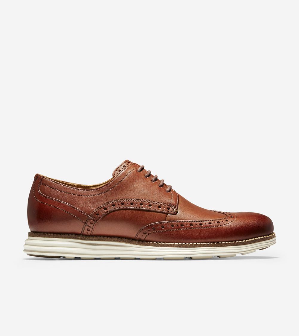 Cole Haan Free Shipping Men's OriginalGrand Wingtip Oxford - Woodbury-ivory