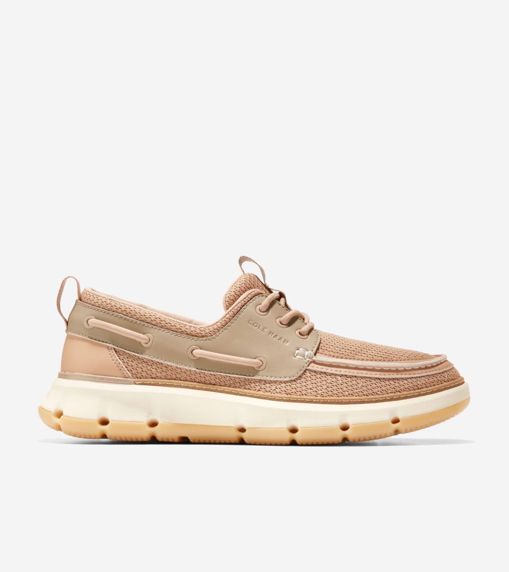 Cole Haan Free Shipping Men's 4.ZEROGRAND Regatta Boat Shoe - Sesame-Dune-Ivory