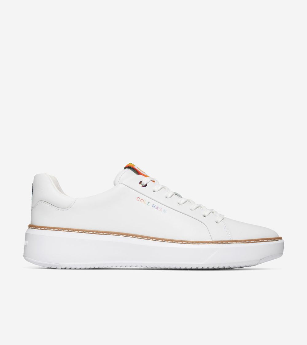 Cole Haan Free Shipping Men's GrandPro Topspin Sneaker - White-Pride Multicolor