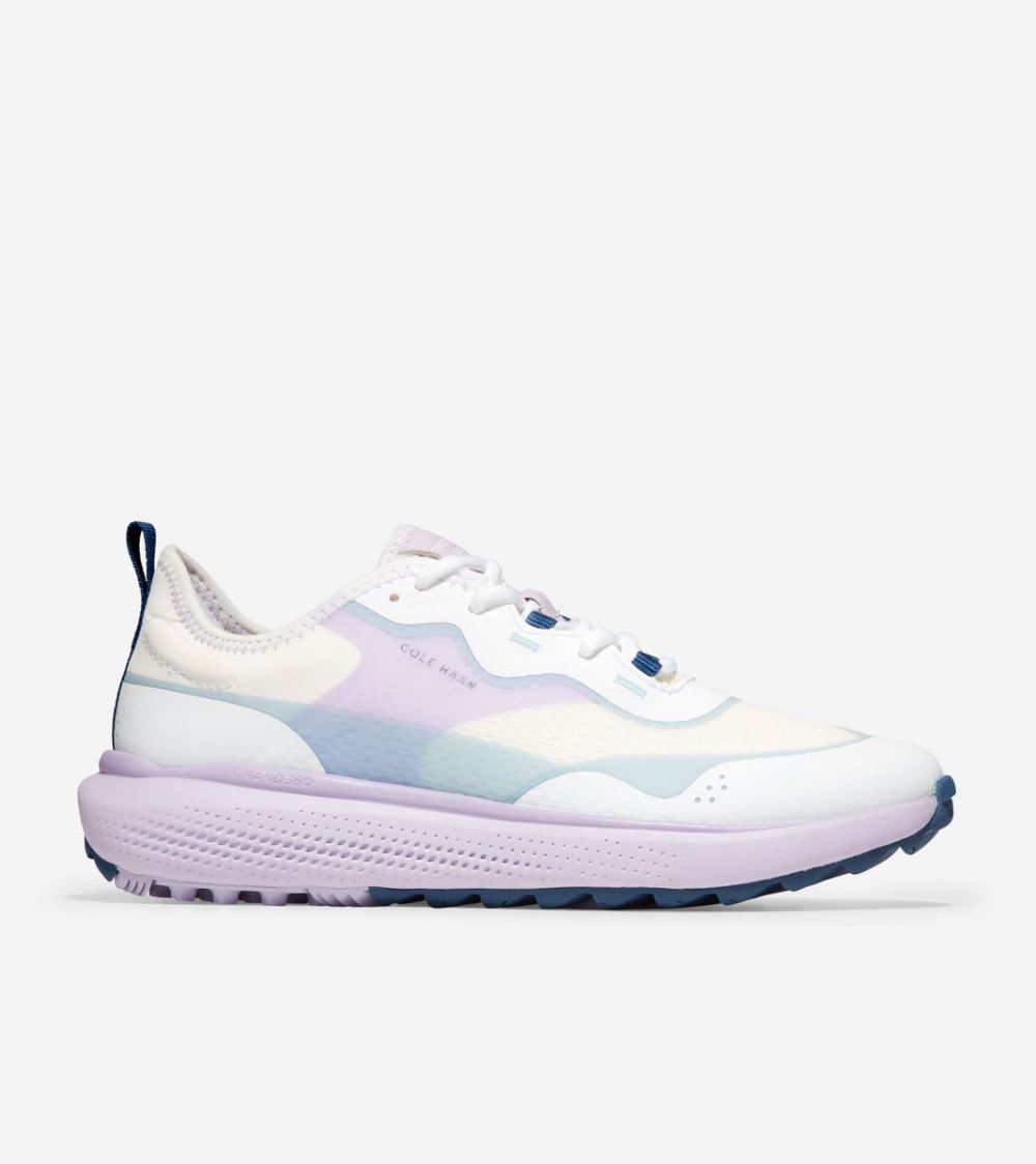 Cole Haan Free Shipping Women's ZEROGRAND Fairway Sneakers - Optic White-Orchid Petal