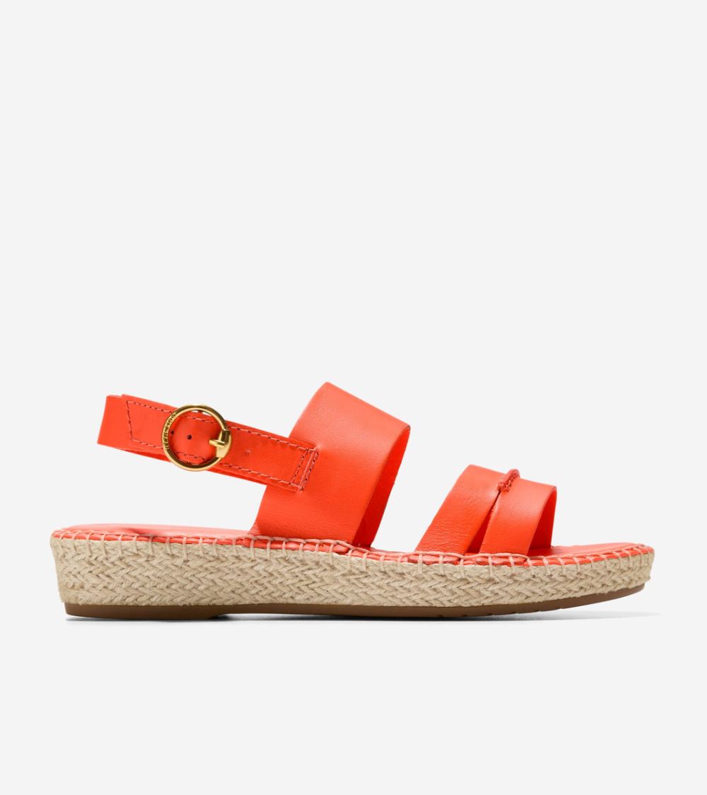 Cole Haan Free Shipping Women's Cloudfeel Tilden Ankle Strap Sandals - Nasturtium Orange