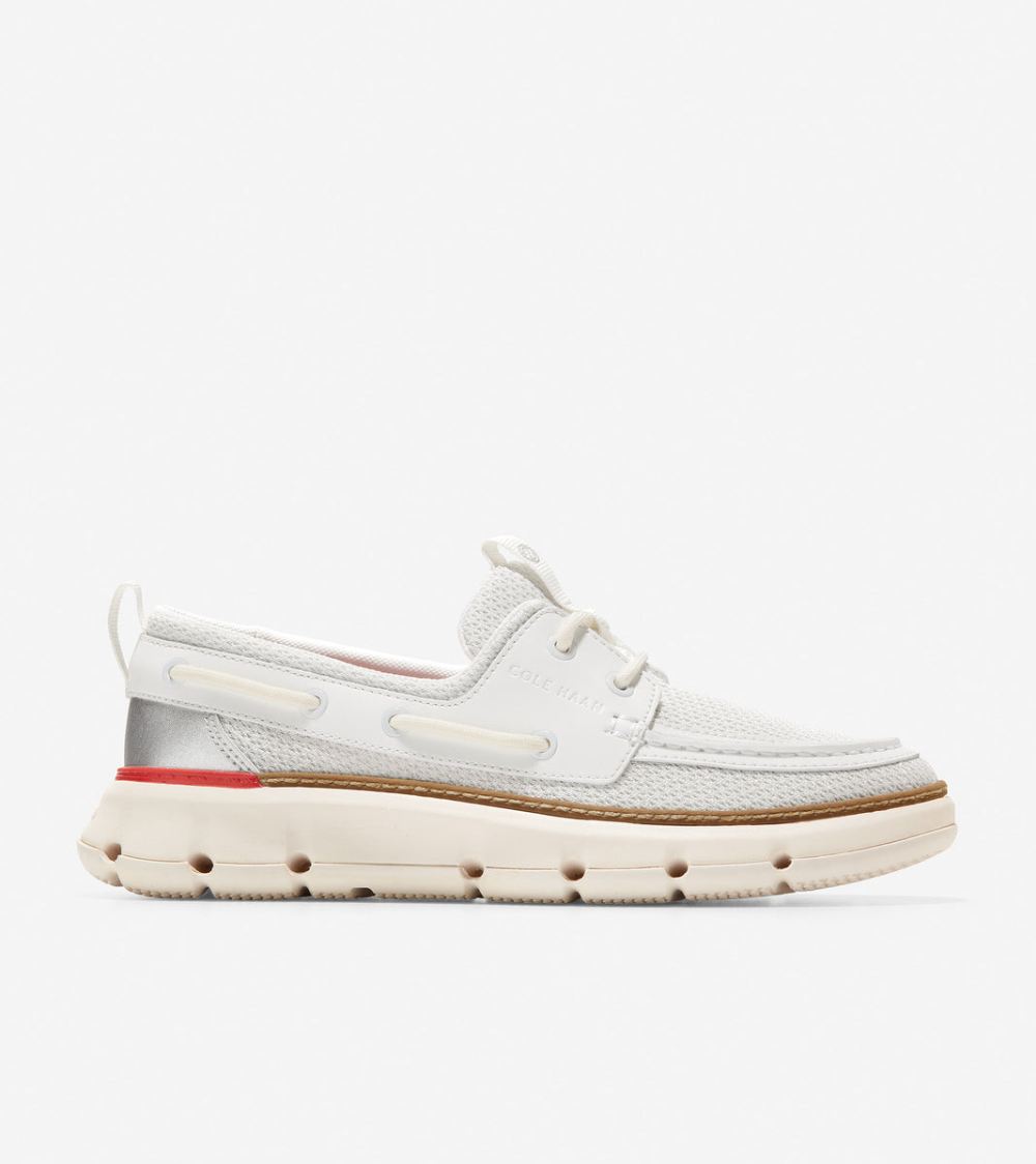 Cole Haan Free Shipping Women's 4.ZEROGRAND Regatta Boat Shoe - Blanc de Blanc