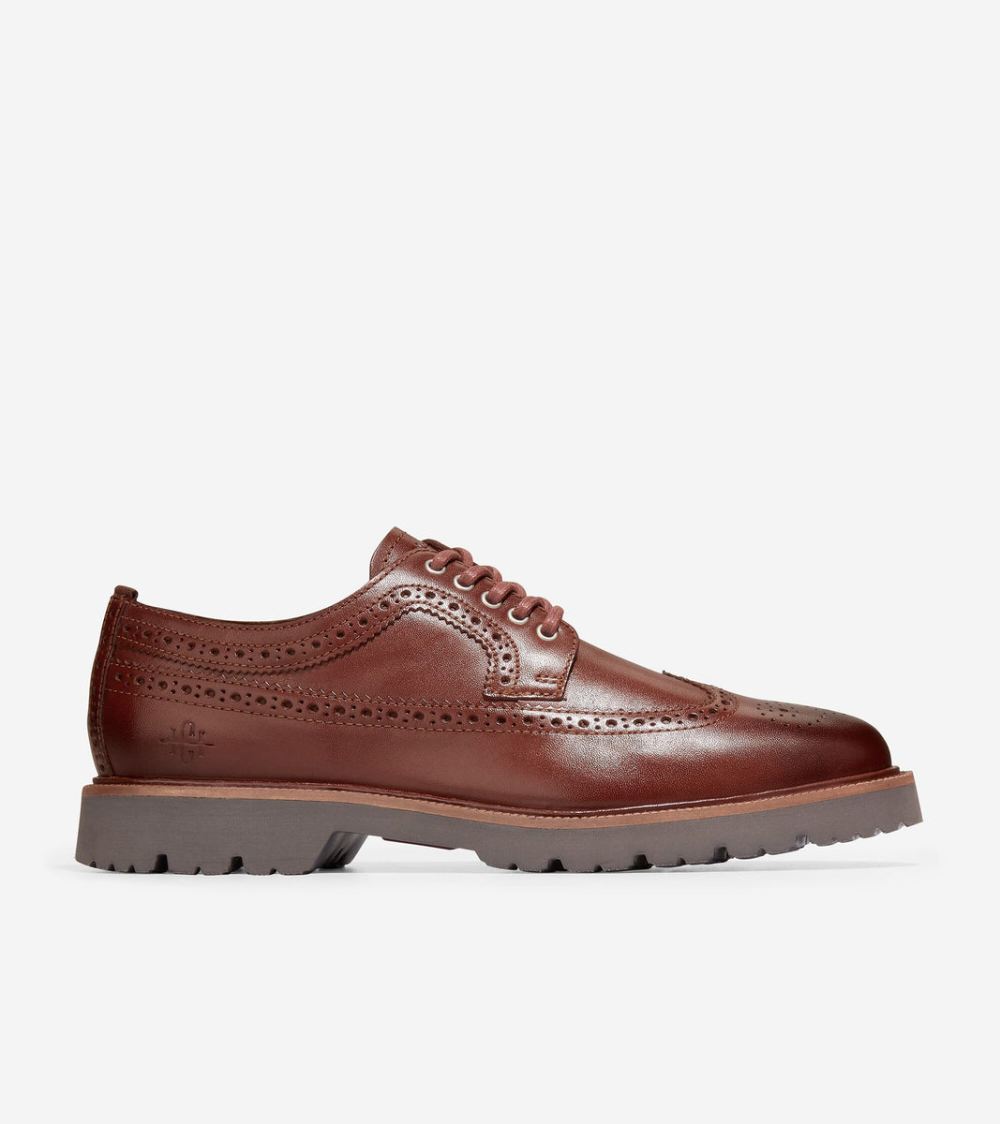 Cole Haan Free Shipping Men's American Classics Longwing Oxford - Woodbury-After Dark