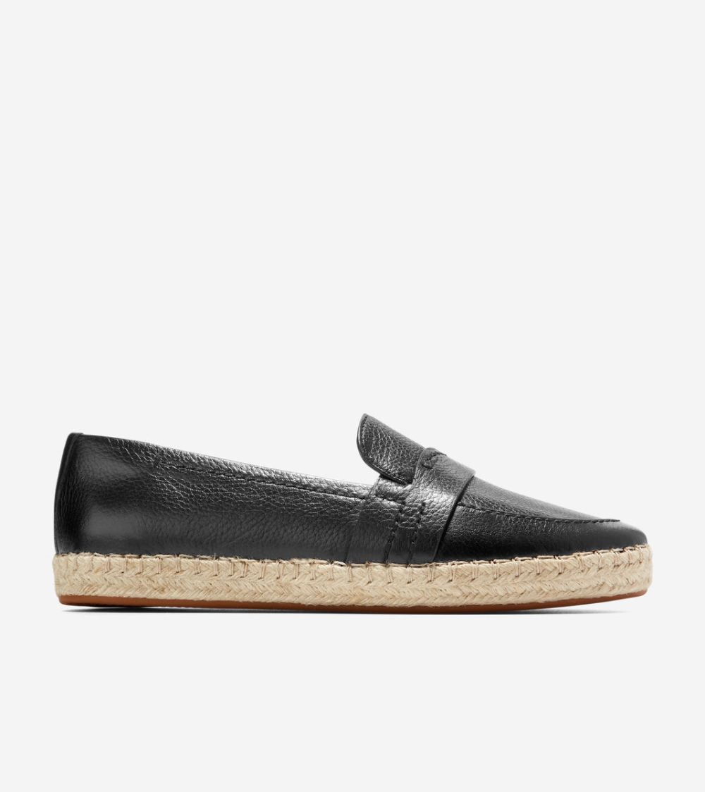 Cole Haan Free Shipping Women's Cloudfeel Montauk Espadrille Loafers - Black