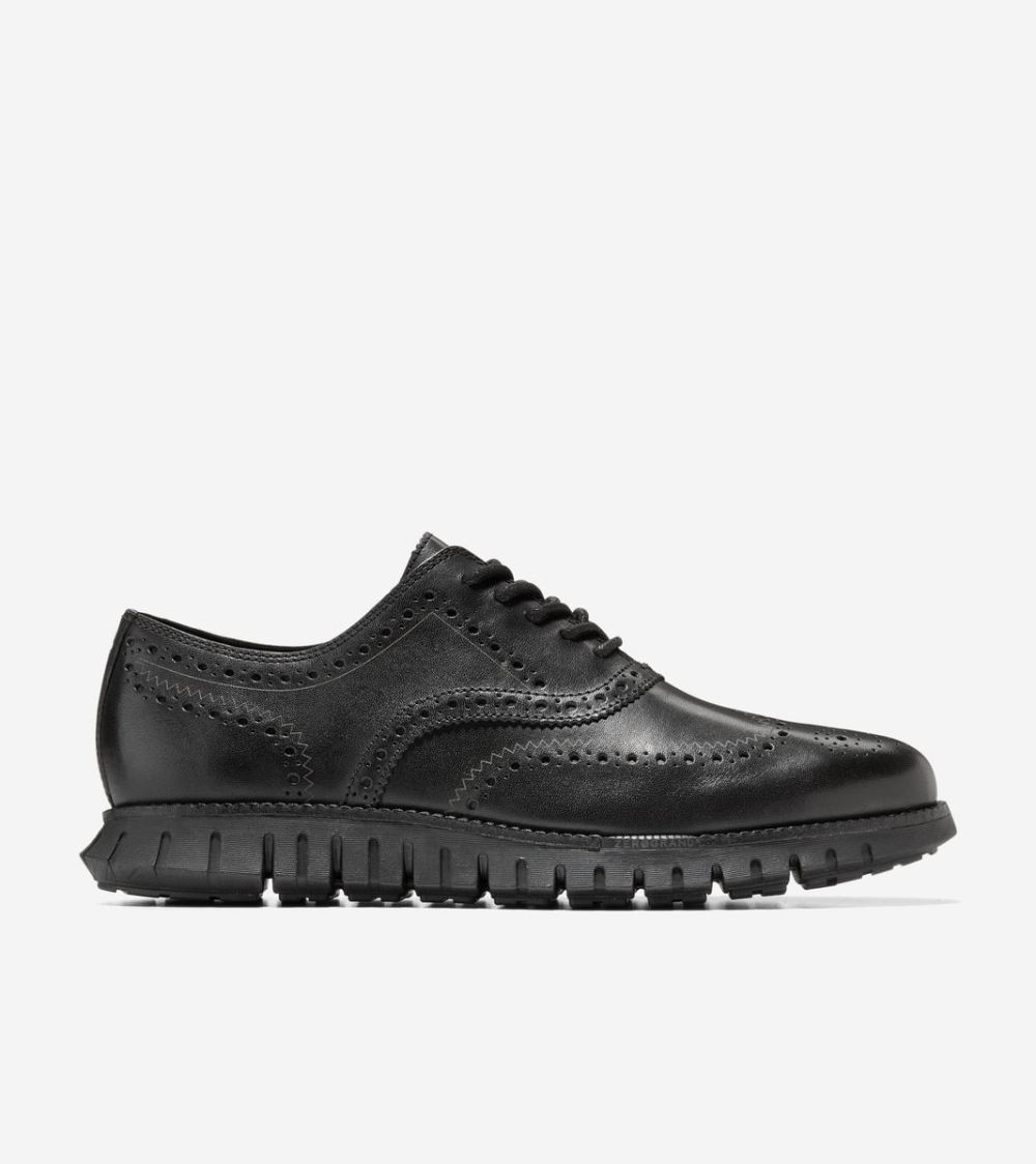 Cole Haan Free Shipping Men's ZEROGRAND Remastered Wingtip Oxfords - Black