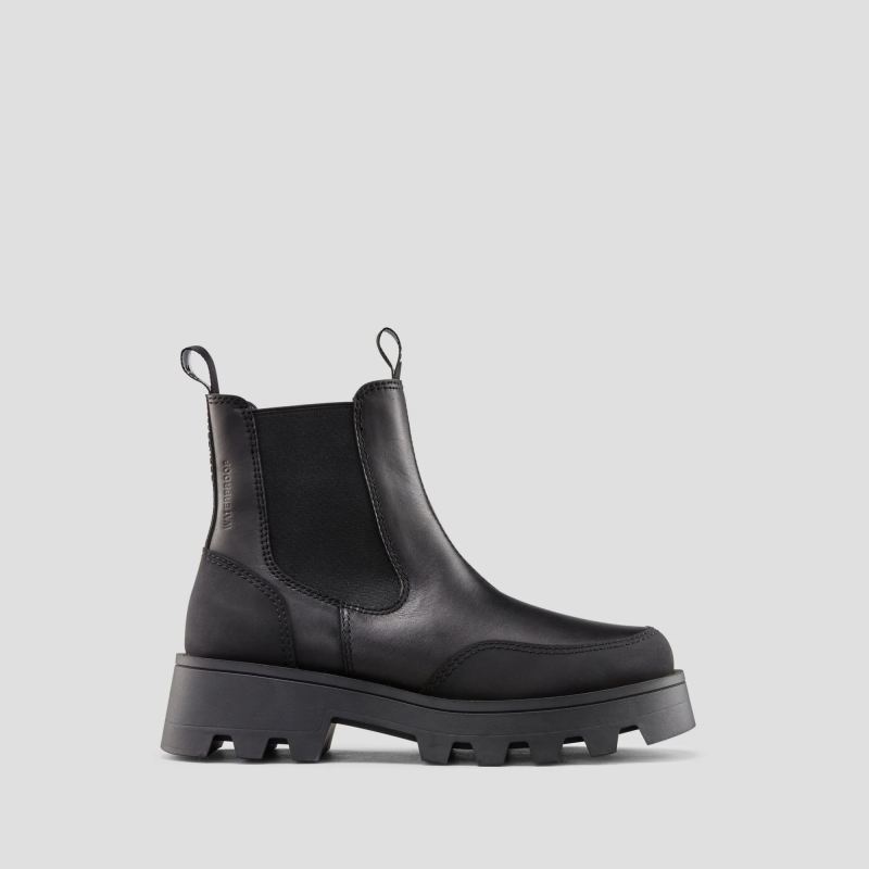 Women's Cougar Shani Leather Waterproof Boot with PrimaLoft-Black