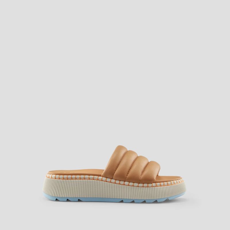 Women's Cougar Soprato Luxmotion Leather Water-Friendly Sandal-Caramel