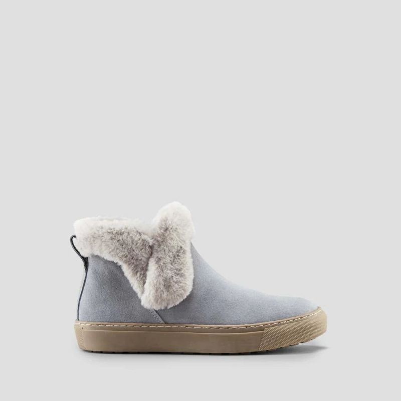 Women's Cougar Duffy2 Suede Waterproof Winter Sneaker-Ash Blue