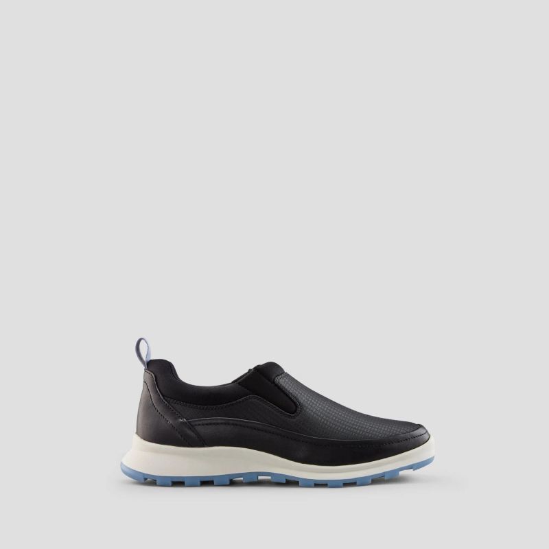 Women's Cougar Rave Nylon Slip-On Waterproof Sneaker-Black-White