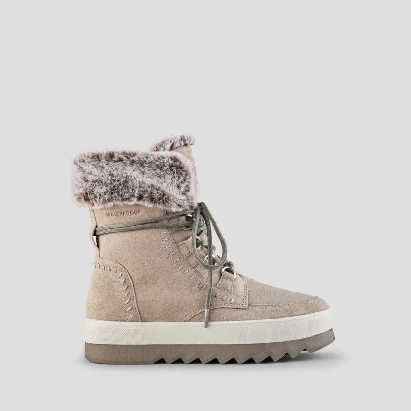 Women's Cougar Vanetta Suede Waterproof Winter Boot-Mushroom
