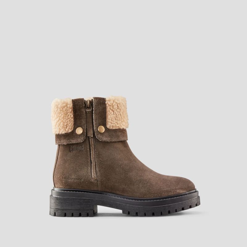 Women's Cougar Vigo Suede Waterproof Winter Boot-Loden Green