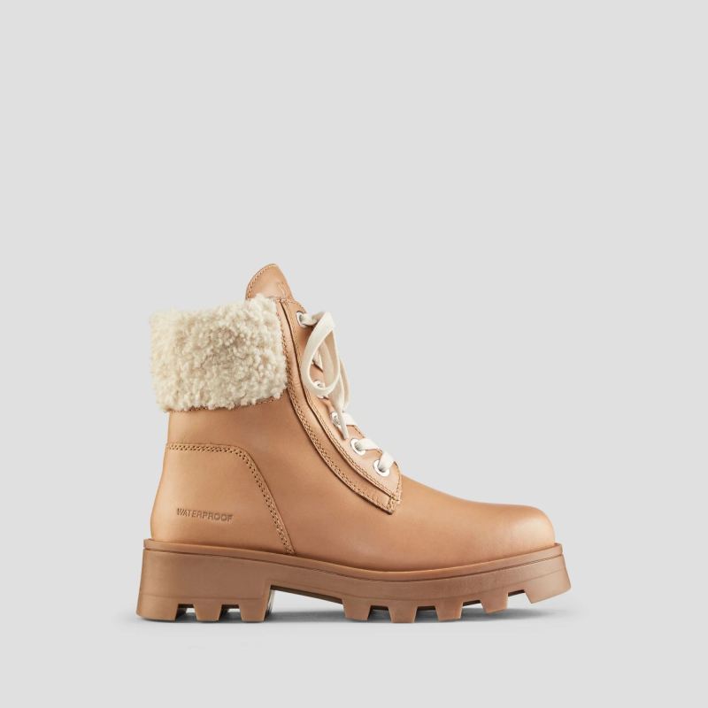 Women's Cougar Stella Leather Waterproof Boot with PrimaLoft-Caramel