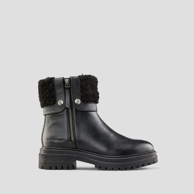 Women's Cougar Vigo Leather Waterproof Winter Boot-Black