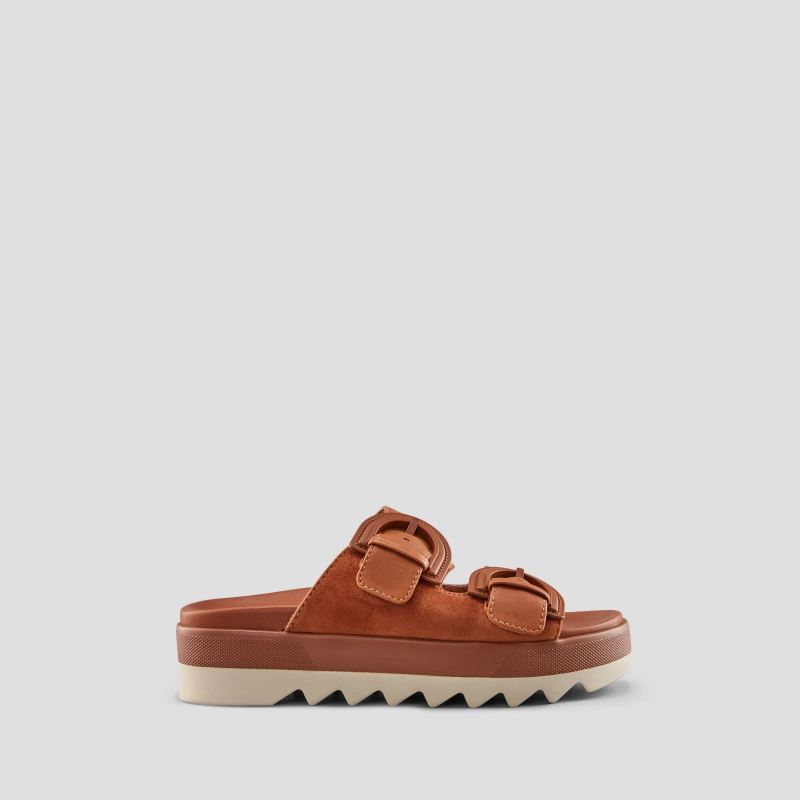 Women's Cougar Pepa Suede Water-Repellent Sandal-Cognac