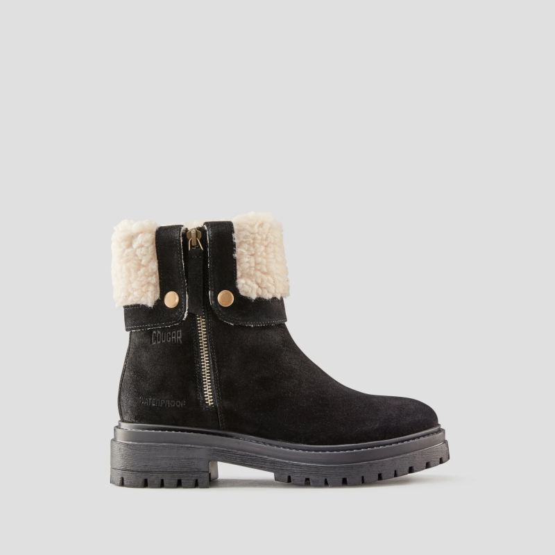 Women's Cougar Vigo Suede Waterproof Winter Boot-Black