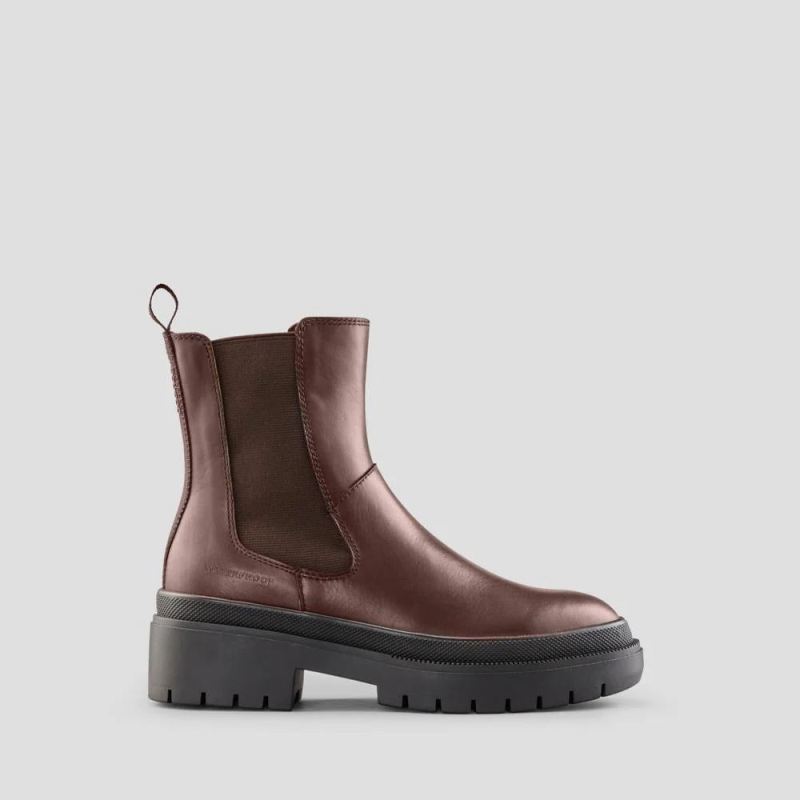 Women's Cougar Swinton Leather Waterproof Boot-Brown