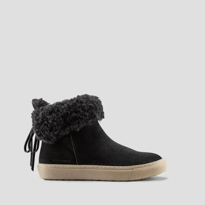Women's Cougar Devon Suede Waterproof Winter Sneaker-Black