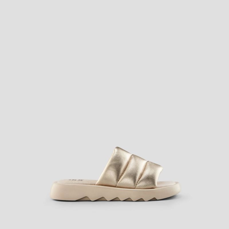 Women's Cougar Julep Metallic Leather Water-repellent Sandal-Platino