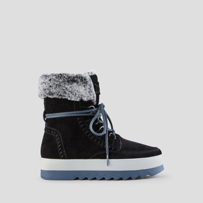 Women's Cougar Vanetta Suede Waterproof Winter Boot-Black