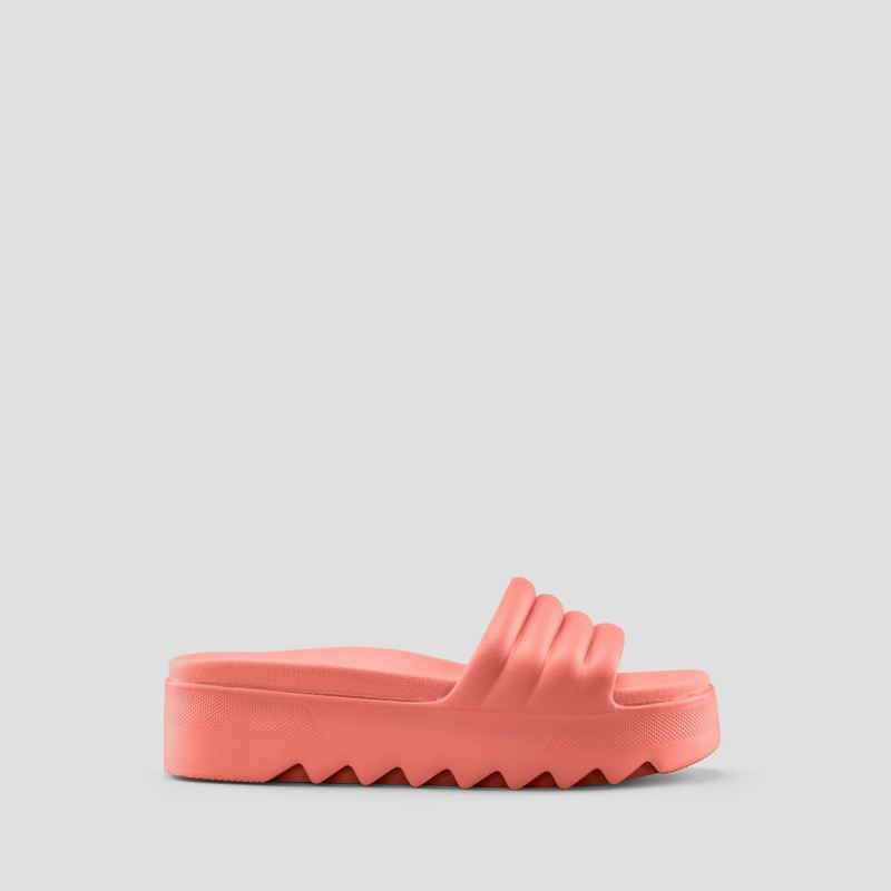 Women's Cougar Pool Party Molded EVA Water-Friendly Slide-Coral
