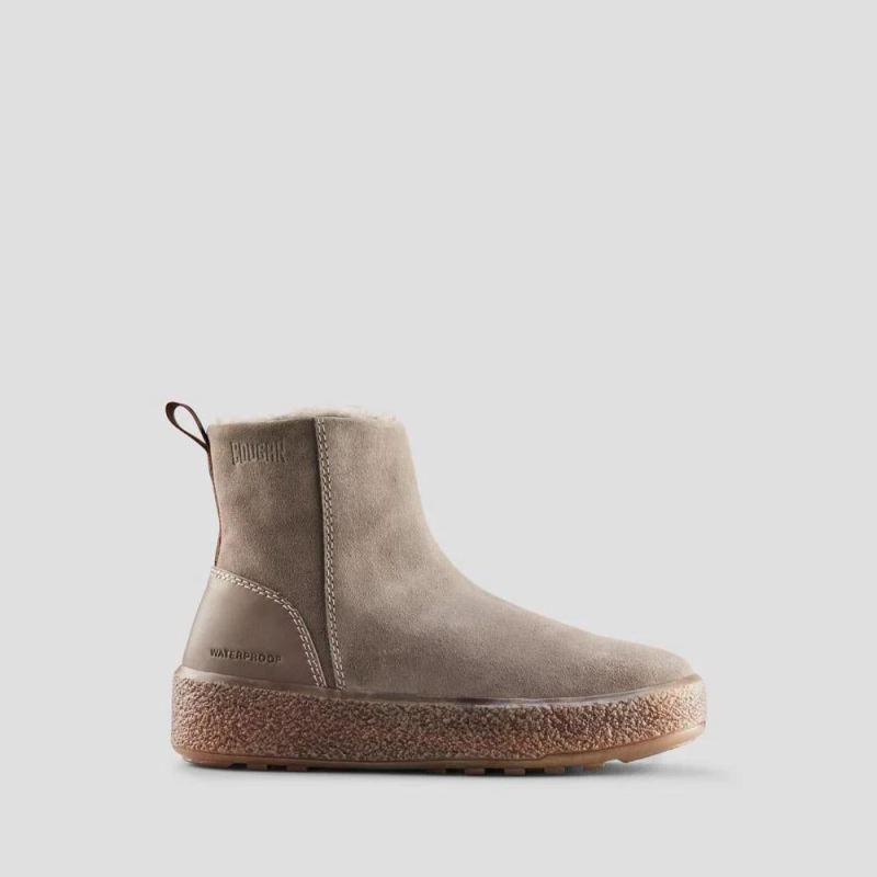 Women's Cougar Broom Suede Genuine Lambswool Waterproof Winter Boot-Stone