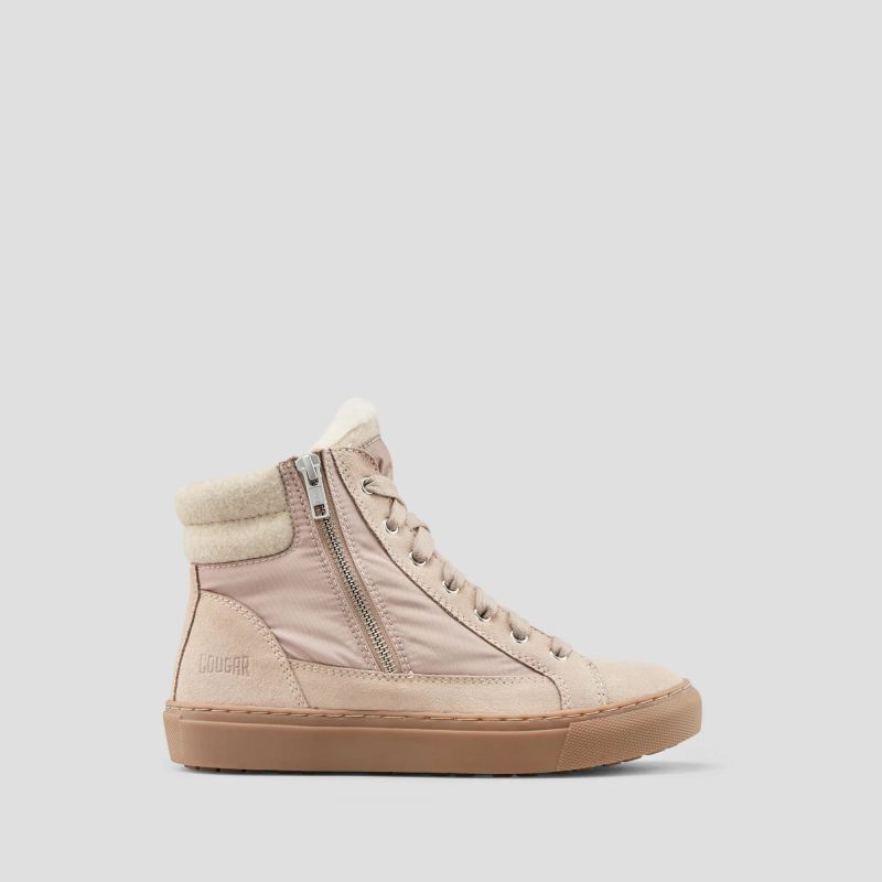 Women's Cougar Dax Nylon Waterproof Winter Sneaker-Cream