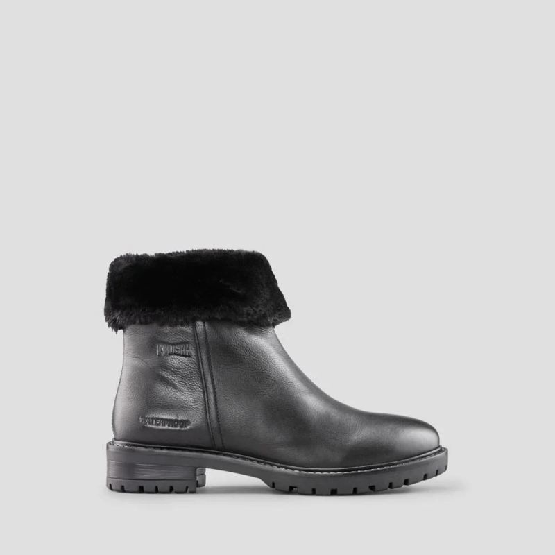 Women's Cougar Kendal Leather Waterproof Winter Boot-Black