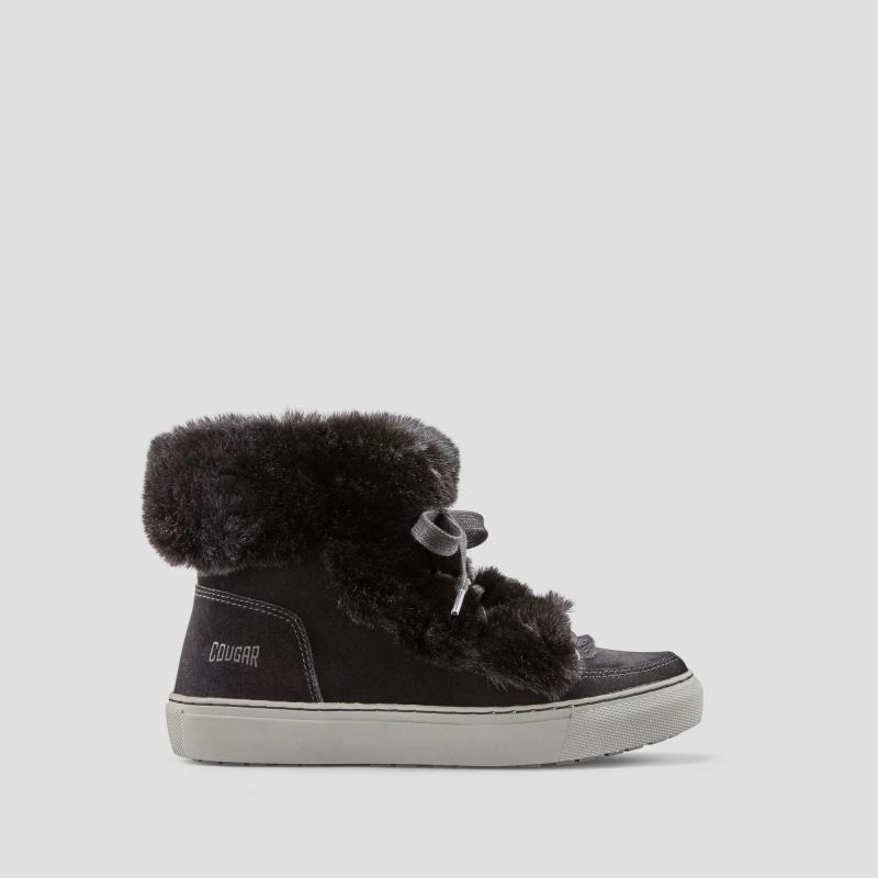 Women's Cougar Dasha Suede Waterproof Winter Sneaker-Black