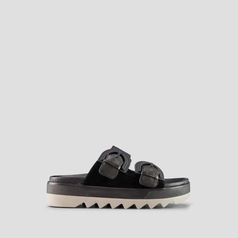 Women's Cougar Pepa Suede Water-Repellent Sandal-Black