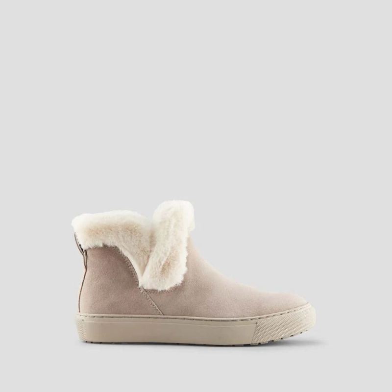 Women's Cougar Duffy Suede Waterproof Winter Sneaker-Mushroom