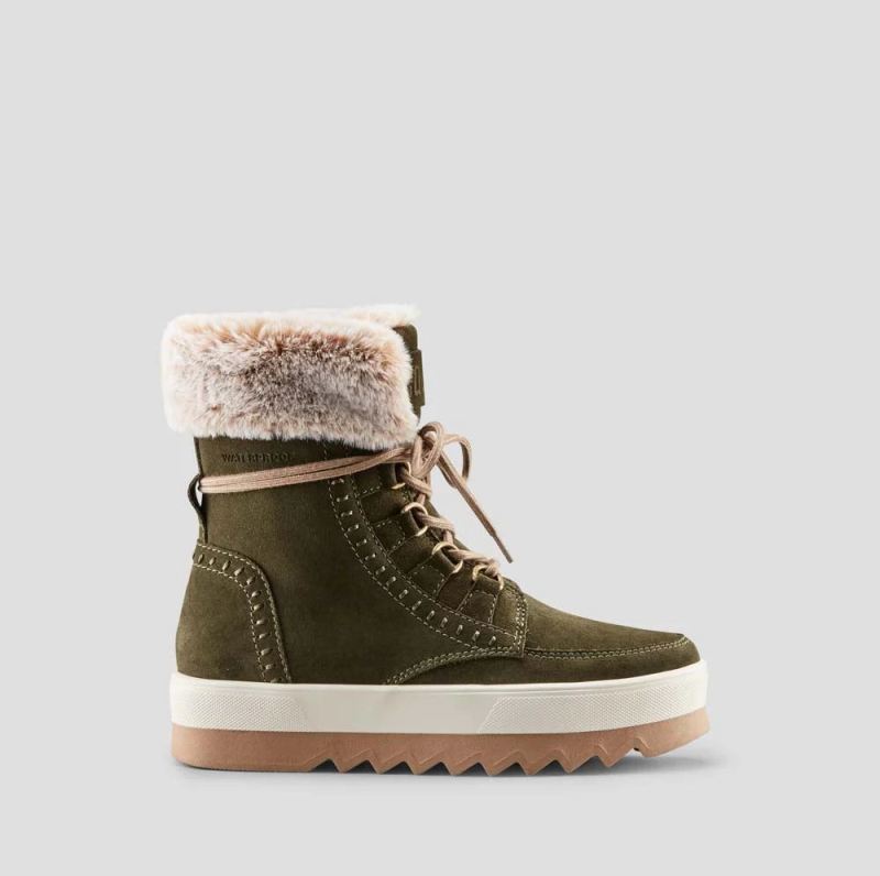 Women's Cougar Vanetta Suede Waterproof Winter Boot-Olive