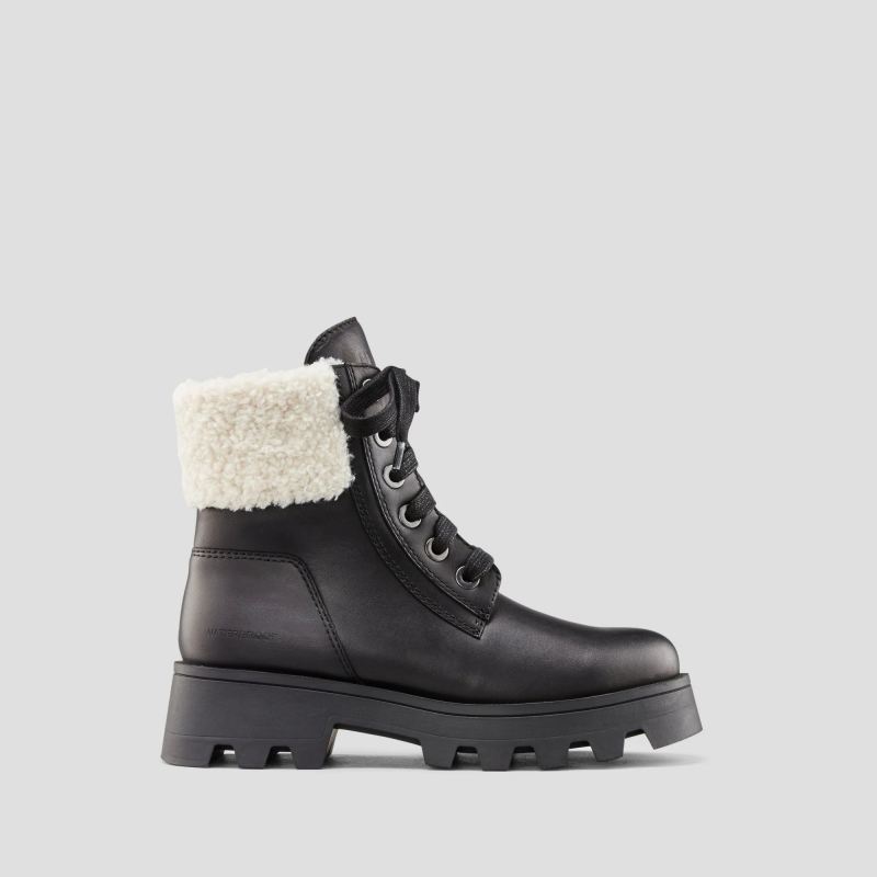 Women's Cougar Stella Leather Waterproof Boot with PrimaLoft-Black