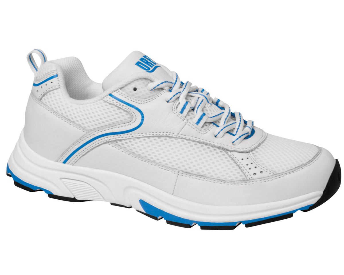 DREW CANADA OUTLET WOMEN'S ATHENA-White Blue Leather/Mesh
