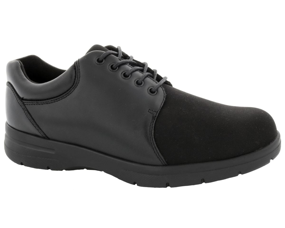 DREW CANADA OUTLET MEN'S DRIFTER-Black Leather / Black Stretch