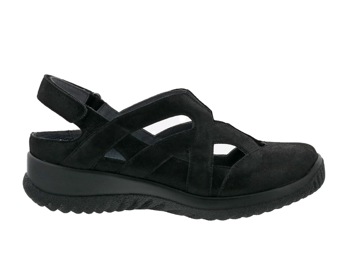 DREW CANADA OUTLET WOMEN'S SMILES-Black Microdot Leather