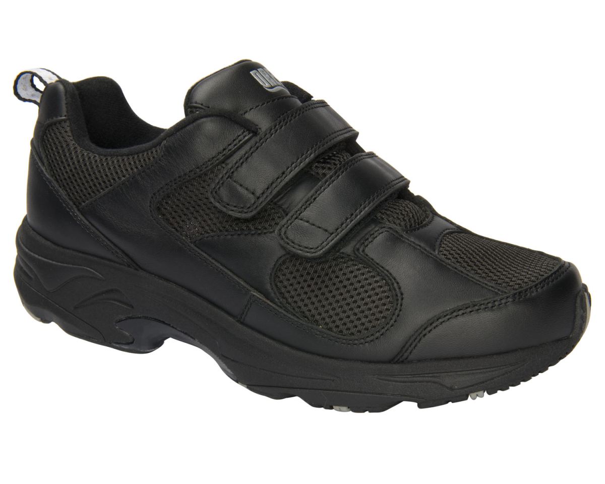 DREW CANADA OUTLET MEN'S LIGHTNING II V-Black Leather/ Mesh