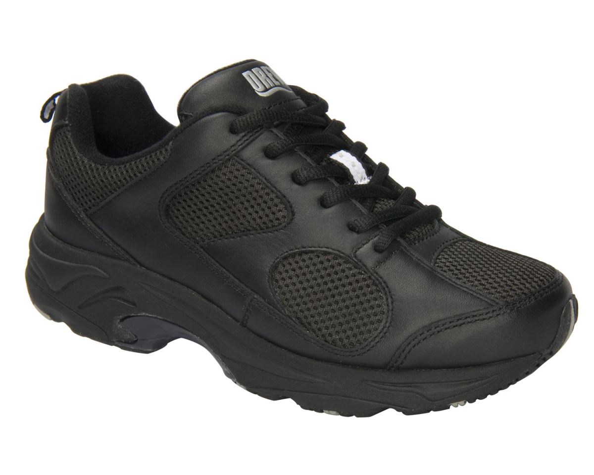 DREW CANADA OUTLET WOMEN'S FLASH II-Black Leather/Mesh