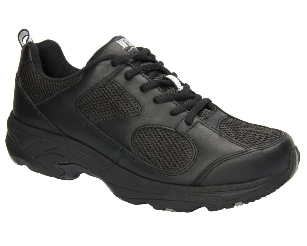 DREW CANADA OUTLET MEN'S LIGHTNING II-Black Leather/ Mesh