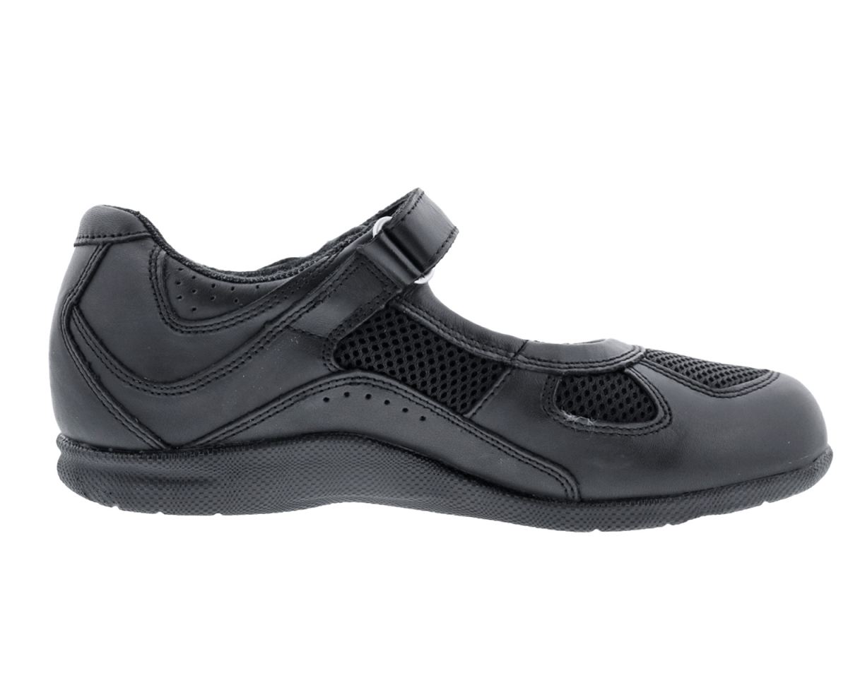 DREW CANADA OUTLET WOMEN'S DELITE-Black Leather/Black Mesh