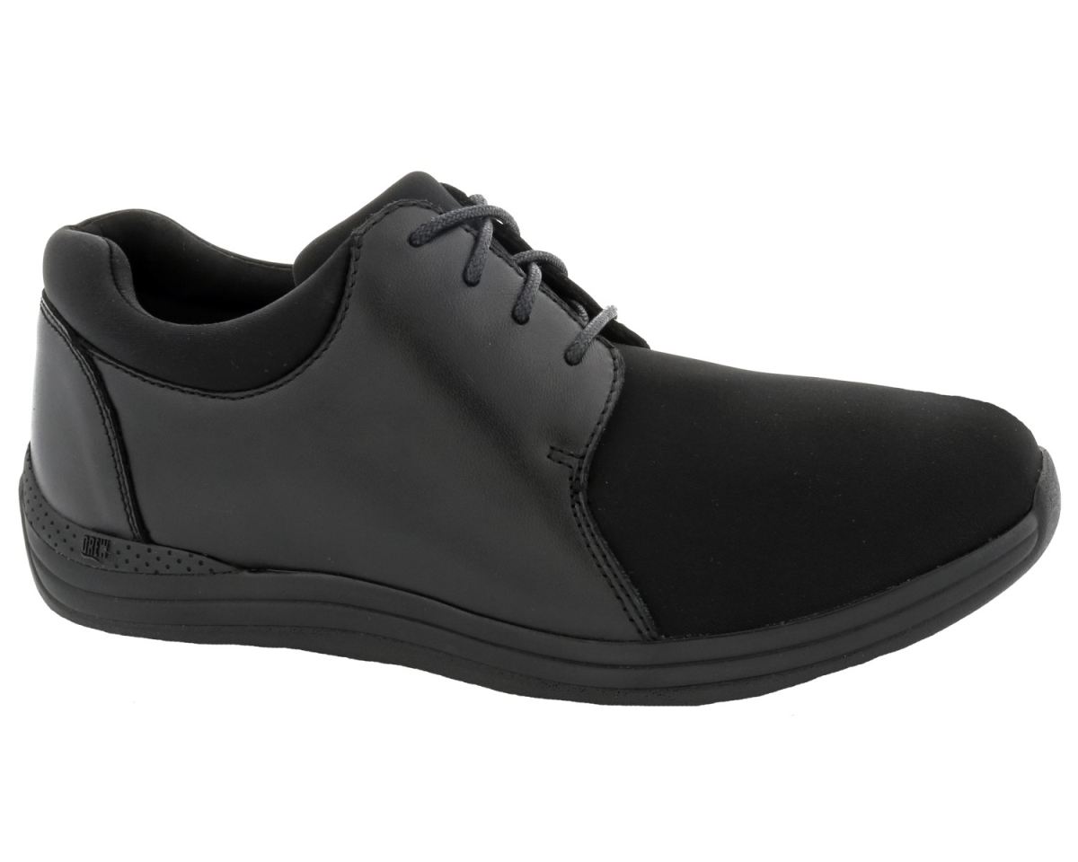 DREW CANADA OUTLET WOMEN'S CLOVER-Black Leather/Black Stretch