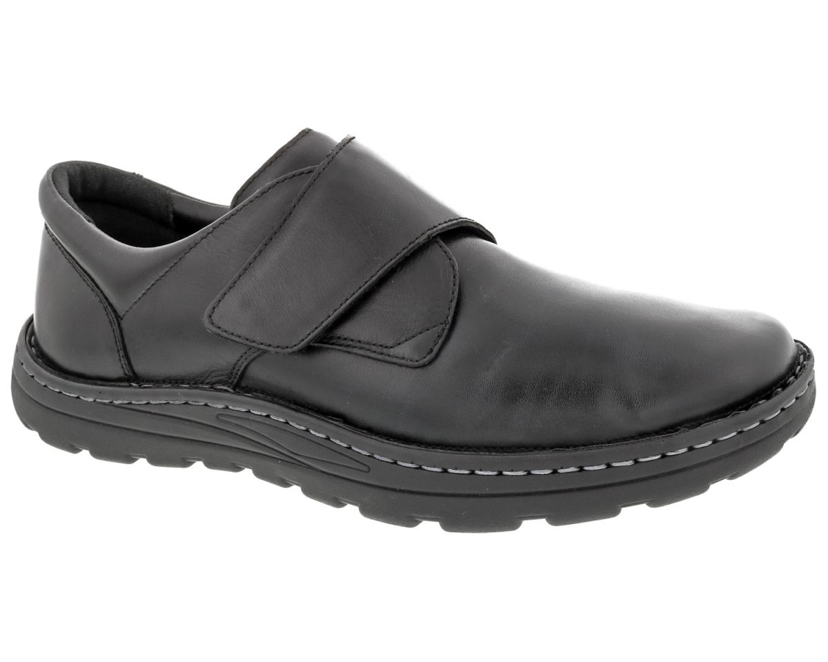 DREW CANADA OUTLET MEN'S WATSON-Black Stretch Leather