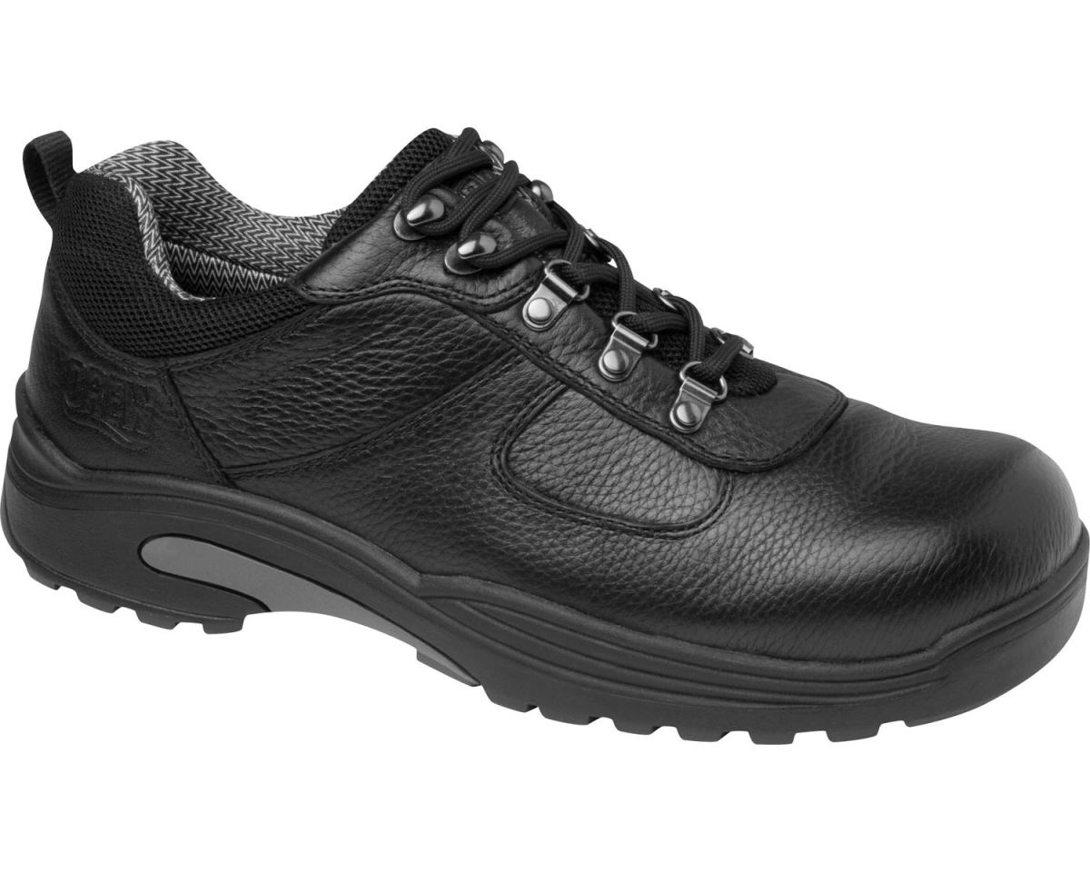 DREW CANADA OUTLET MEN'S BOULDER-Black Tumbled Leather