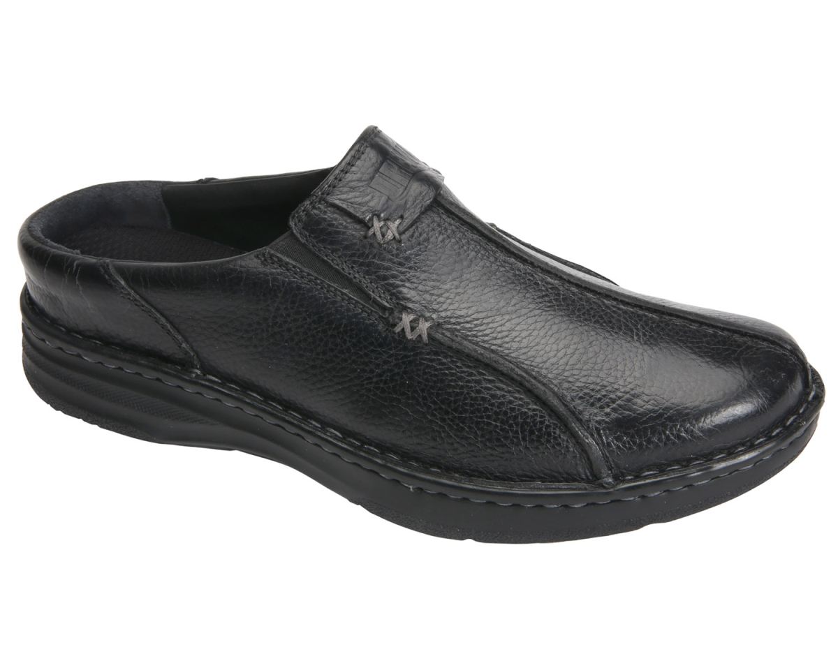 DREW CANADA OUTLET MEN'S JACKSON-Black Pebbled Leather