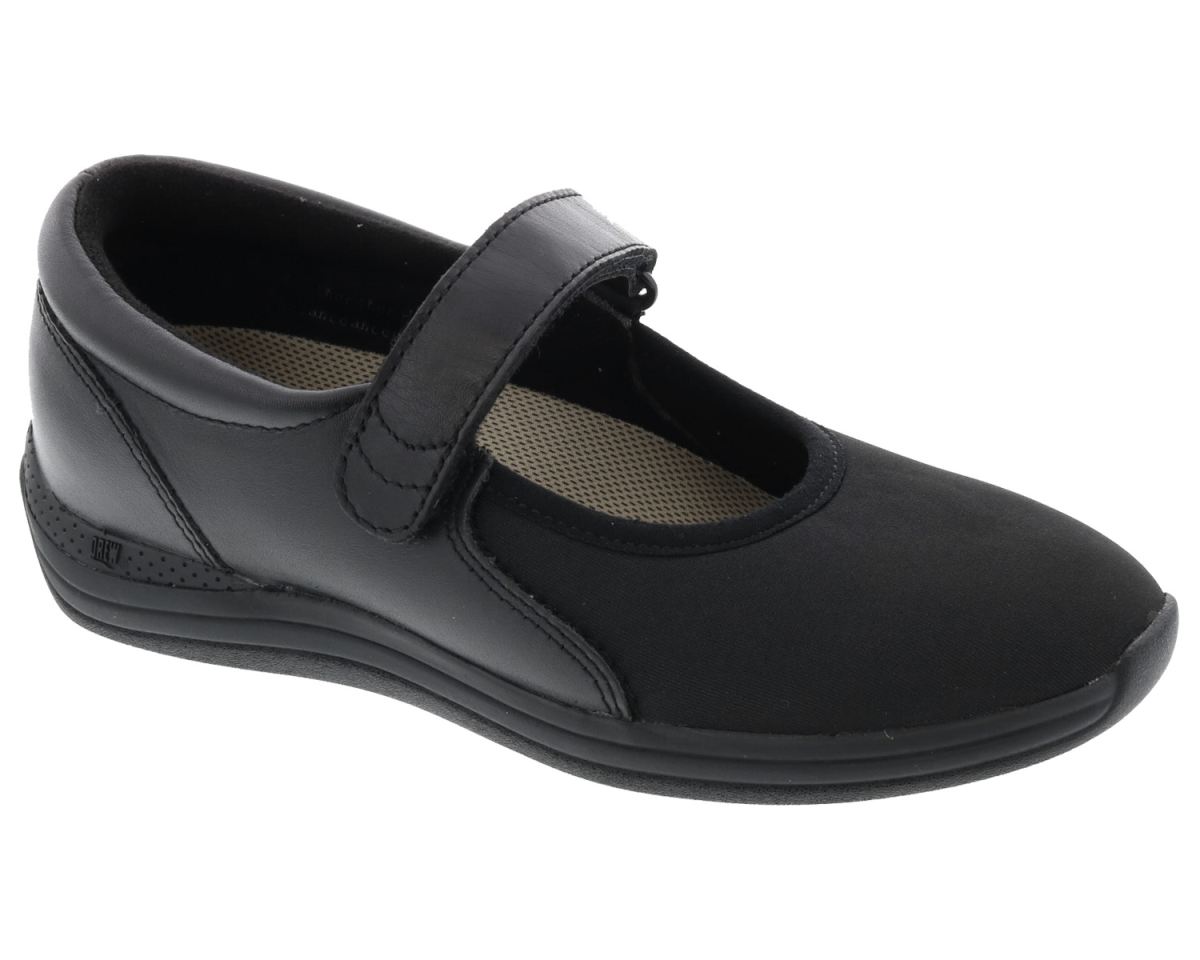 DREW CANADA OUTLET WOMEN'S MAGNOLIA-Black Leather/Stretch
