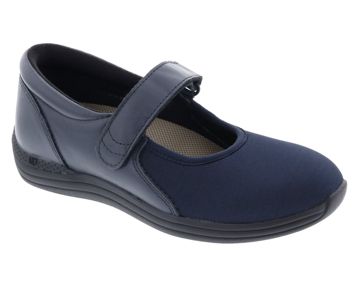 DREW CANADA OUTLET WOMEN'S MAGNOLIA-Navy Leather/Stretch